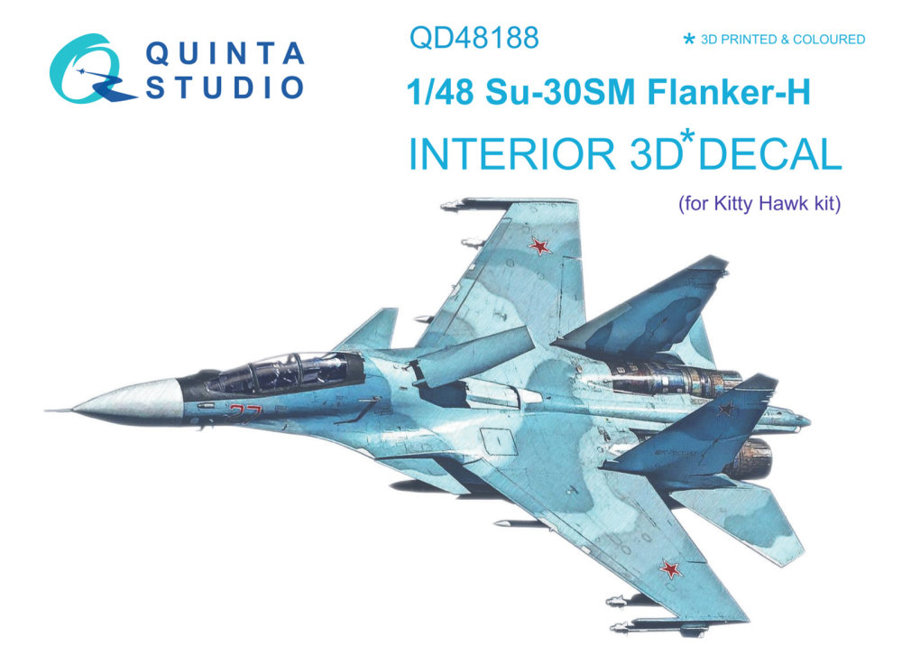 1/48 Su-30SM 3D-Print&col.Interior (KITTYH)