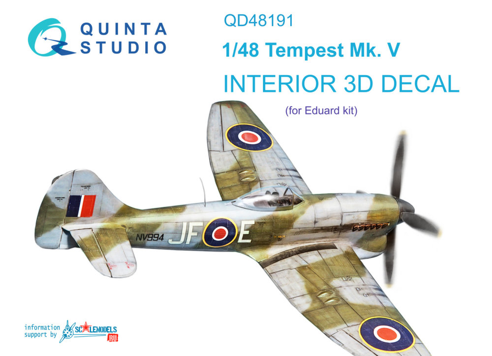 1/48 Tempest Mk.V 3D-Print&col. Interior (EDU)