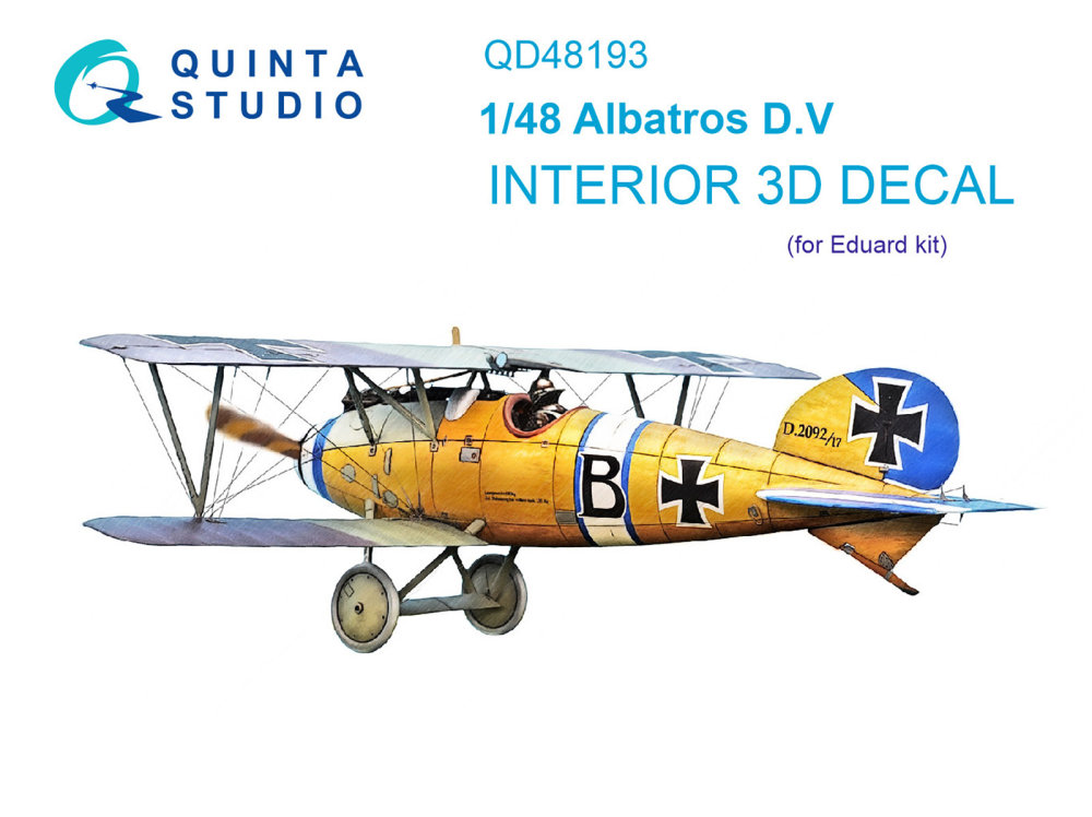 1/48 Albatros D.V 3D-Print&col. Interior (EDU)