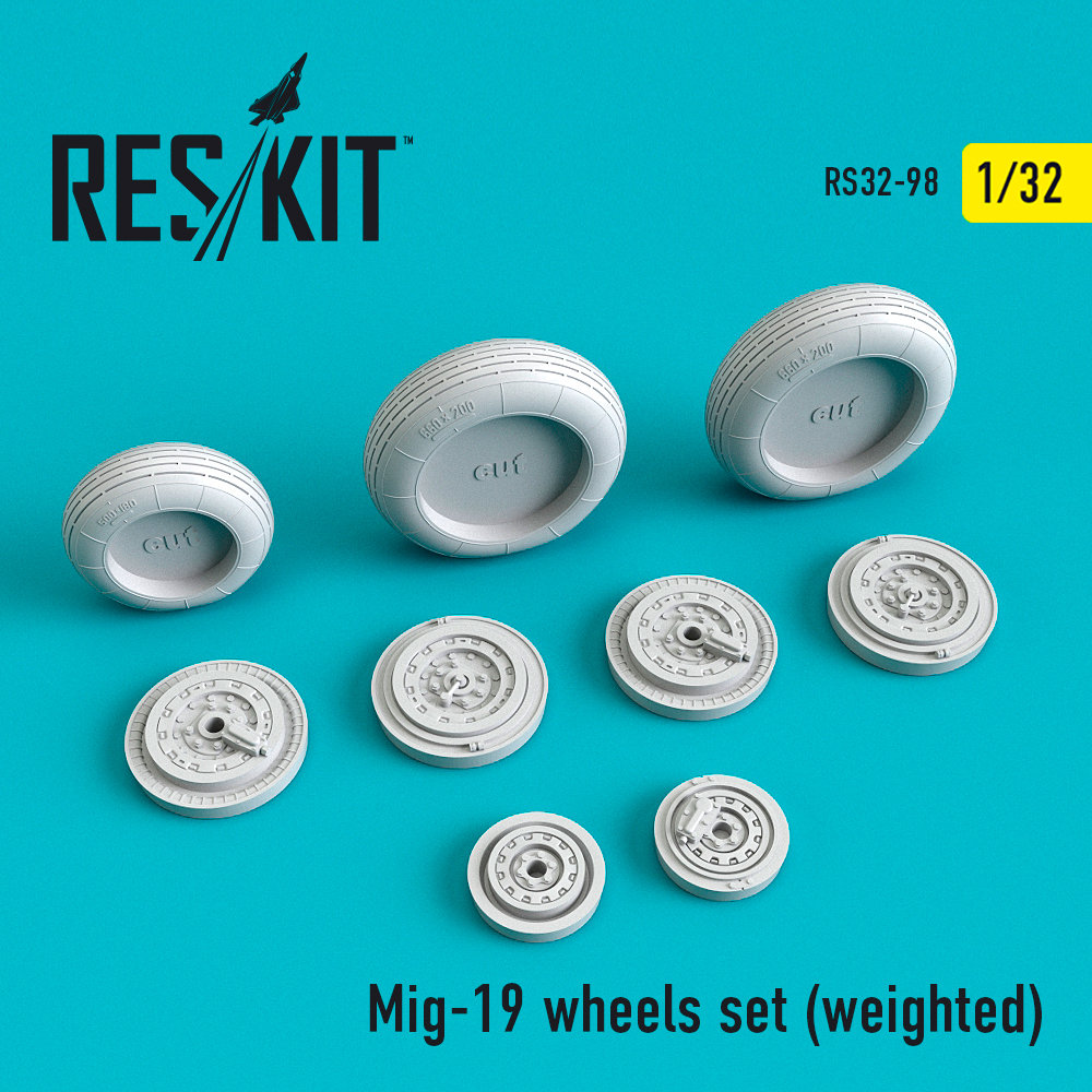 1/32 MiG-19 wheels set (weighted) 