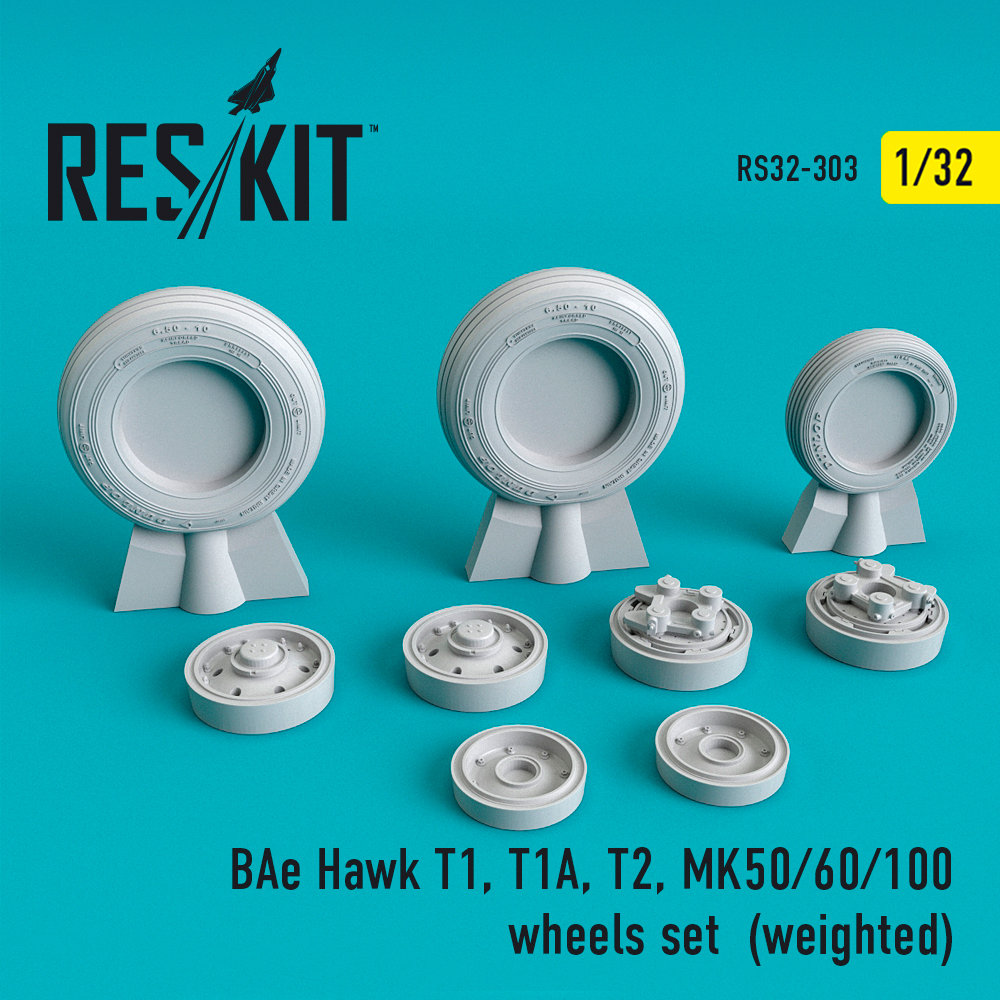1/32 BAe Hawk T1, T1A, T2, MK50/60/100 wheels set 
