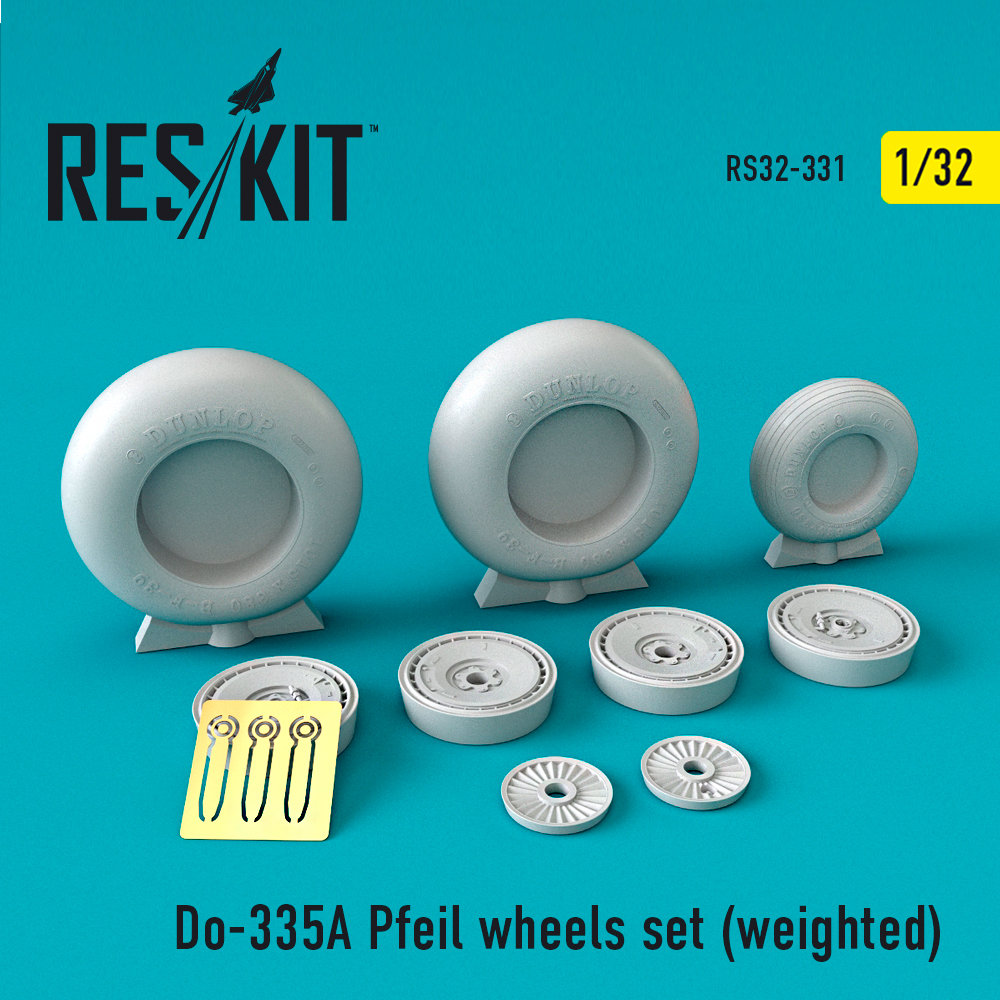 1/32 Do-335A Pfeil wheels set (weighted) 