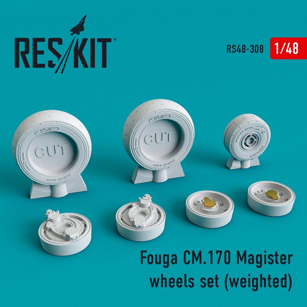 1/48 Fouga CM.170 Magister wheels set (weighted) 