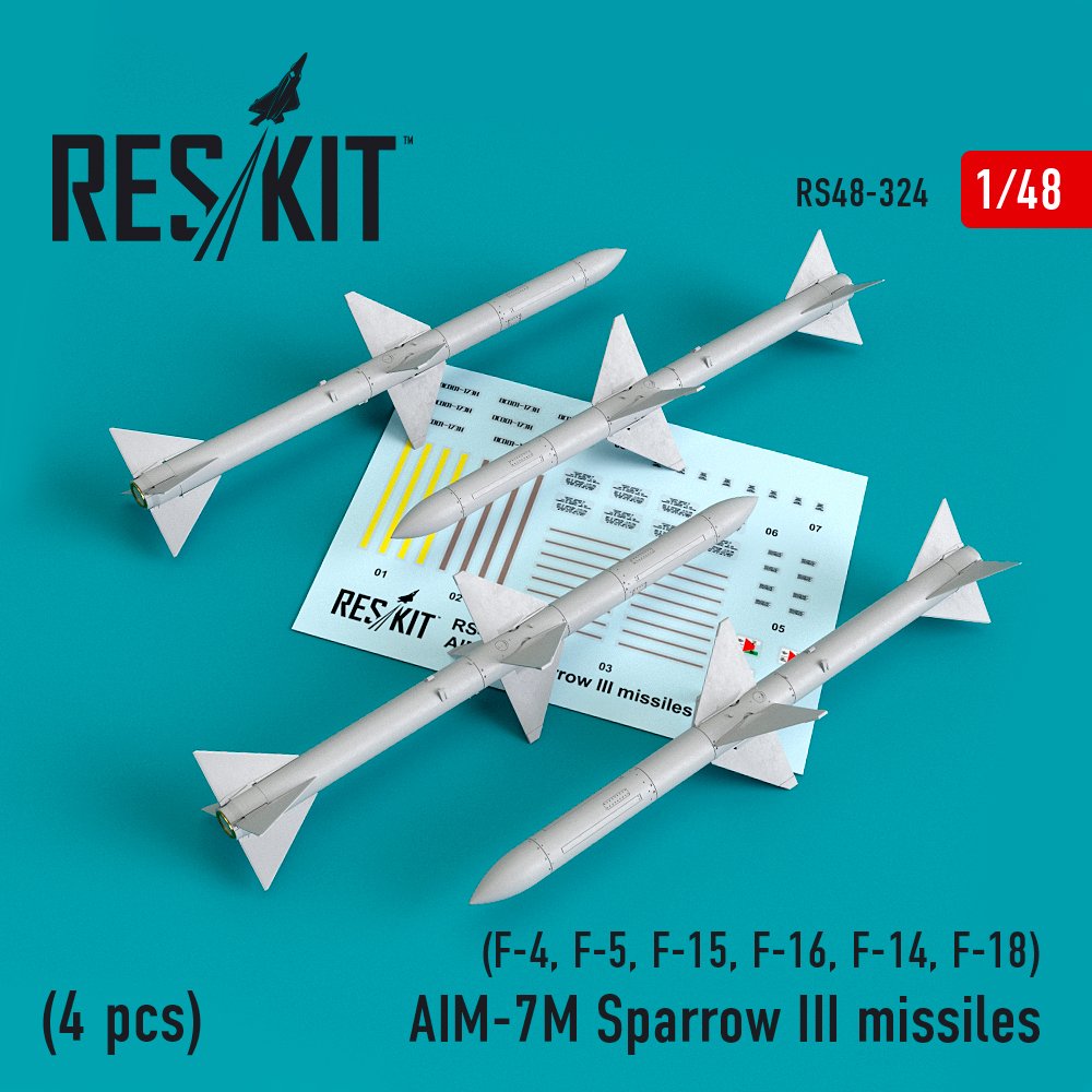 1/48 AIM-7M Sparrow III missiles (4 pcs.)