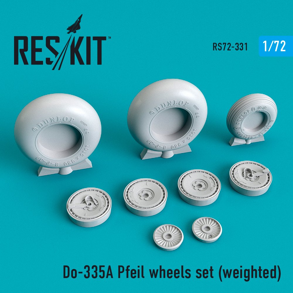 1/72 Do-335 A Pfeil wheels set (weighted) 