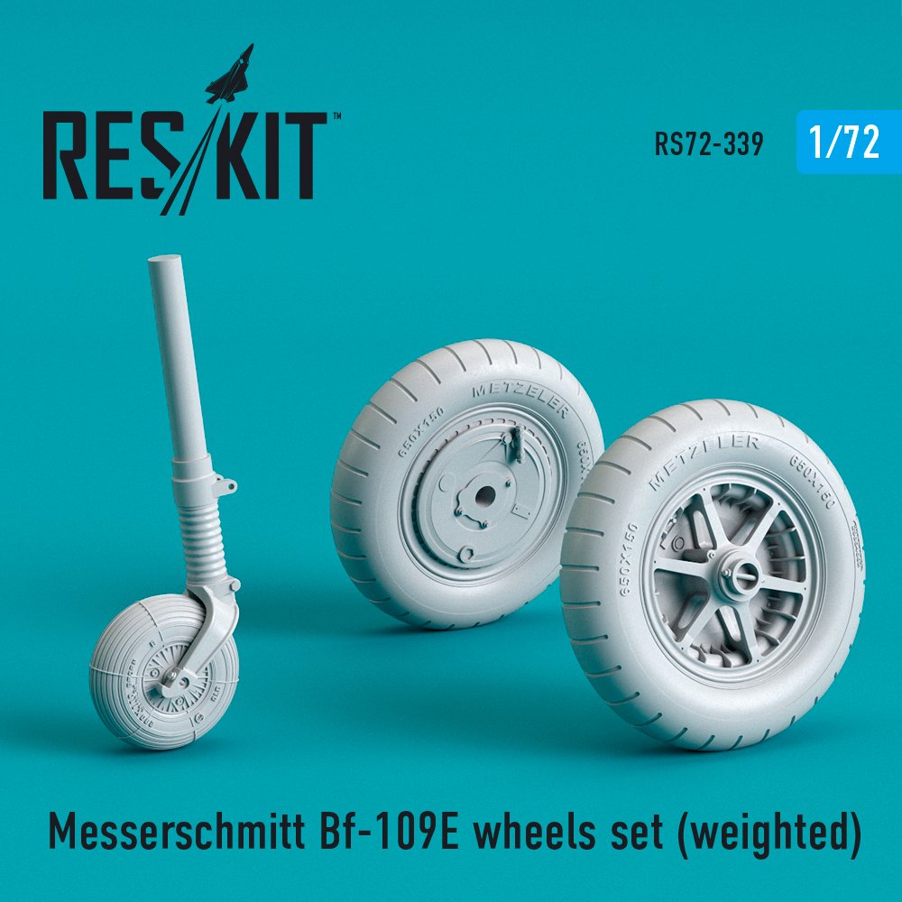 1/72 Messerschmitt Bf-109E wheels set (weighted) 