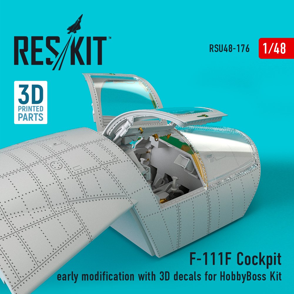 1/48 F-111F Cockpit early modification w/ 3D decal