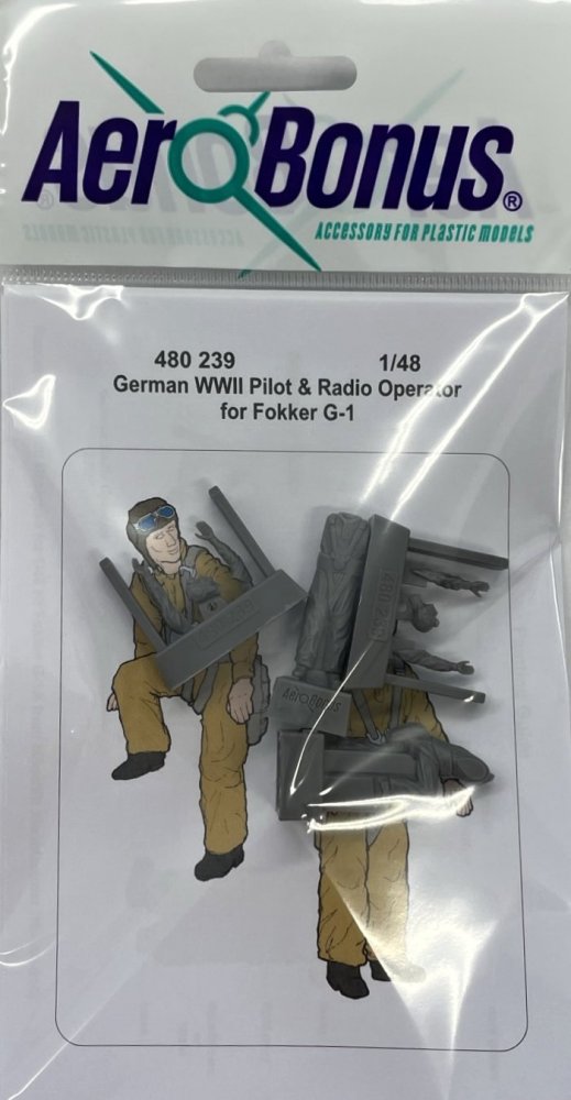 1/48 German Pilot WWII & Radioman for Fokker G-1