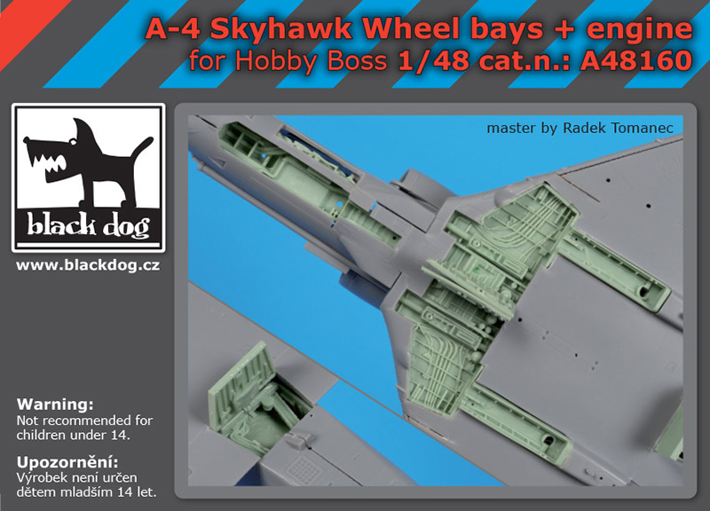 1/48 A-4 Skyhawk wheel bays+engine (HOBBYB)