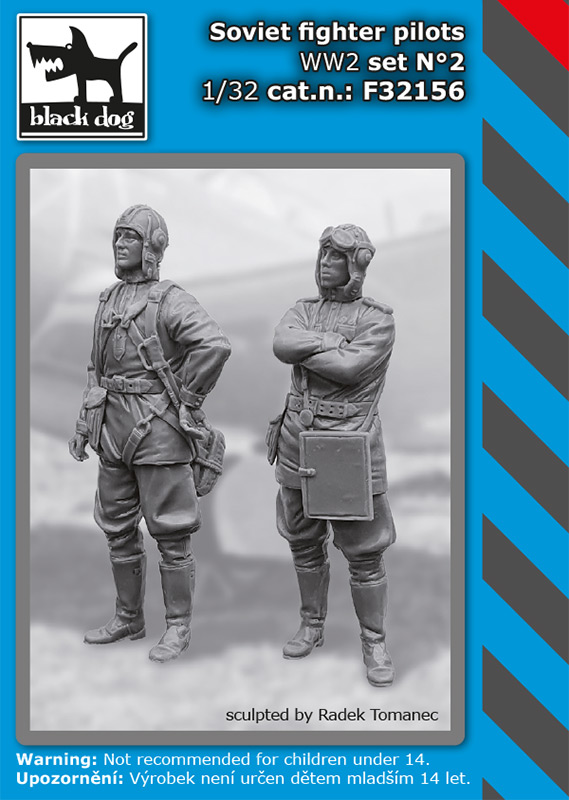1/32 Soviet fighter pilots WWII set No.2 (2 fig.)