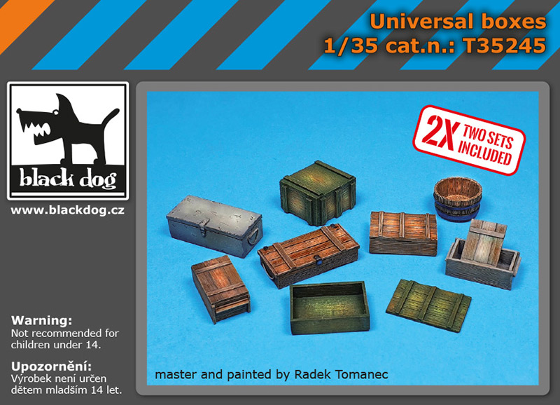 1/35 Universal boxes WWII accessories set