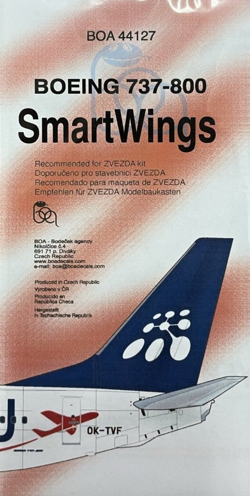 1/144 Decals B-737-800 Smartwings (ZVE)