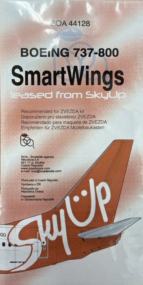 1/144 Decals B-737-800 Smartwings SkyUp (ZVE)