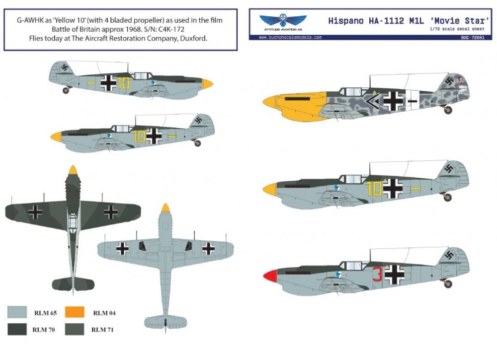 1/72 Decal Hispano HA-1112 M1L 'Movie Star'