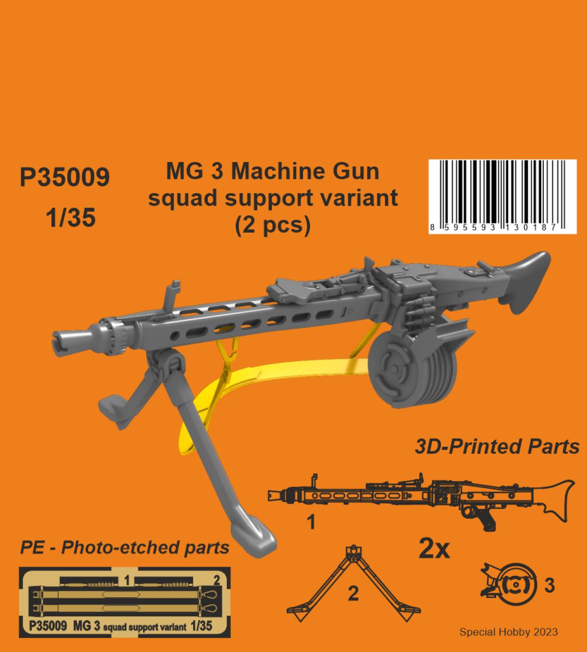 1/35 MG 3 Machine Gun - squad support variant (2x)
