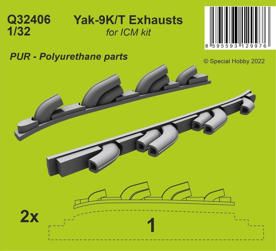 1/32 Yak-9K/T exhausts (ICM)