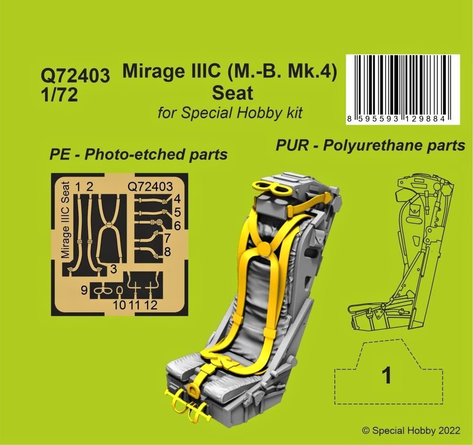 1/72 Mirage IIIC - MB Mk.4 Seat (SP.HOBBY)