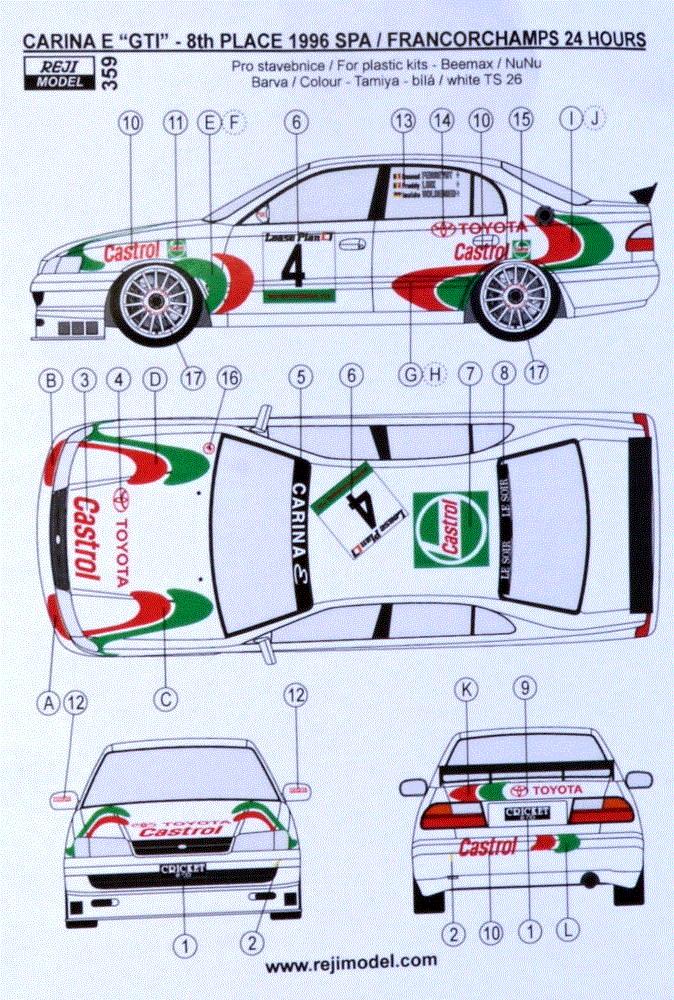 1/24 Transkit Carina E GTI 1996 Spa 24hrs.