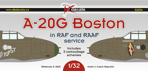 1/32 A-20G Boston in RAF & RAAF service (3x camo)