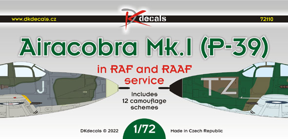 1/72 Airacobra Mk.I (P-39) in RAF/RAAF (12x camo)