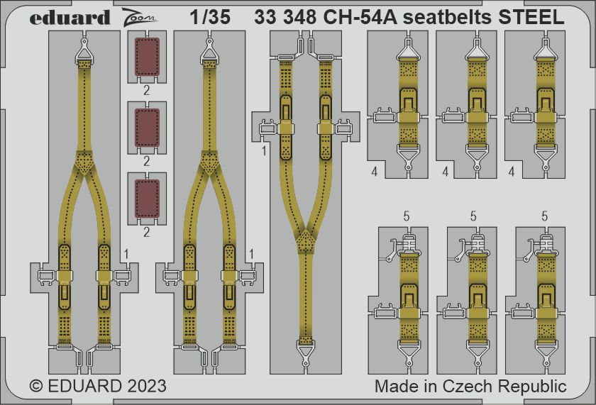 1/35 CH-54A seatbelts STEEL (ICM)