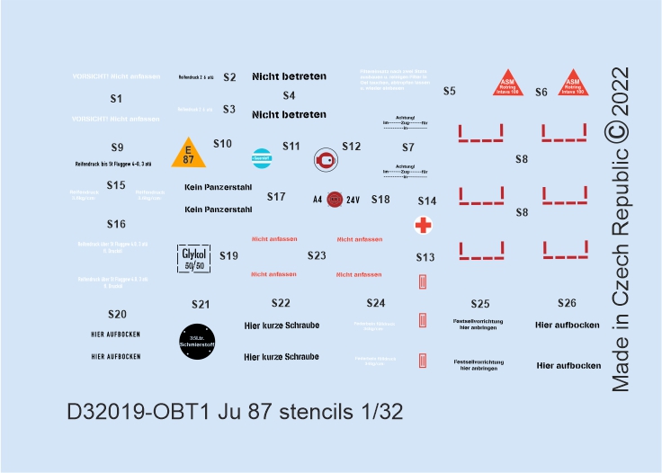 1/32 Decals Ju 87 stencils (HAS/TRUMP/REV)