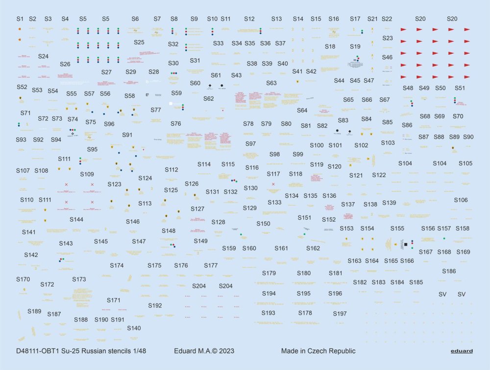 1/48 Decals Su-25 Russian stencils (ZVE)