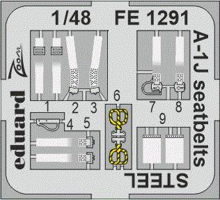1/48 A-1J seatbelts STEEL (TAM)