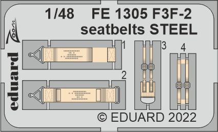 1/48 F3F-2 seatbelts STEEL (ACAD)