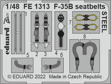 1/48 F-35B seatbelts STEEL (ITAL)