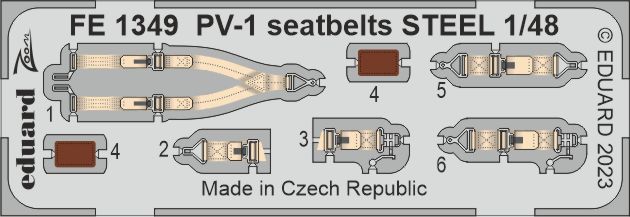 1/48 PV-1 seatbelts STEEL (ACAD)