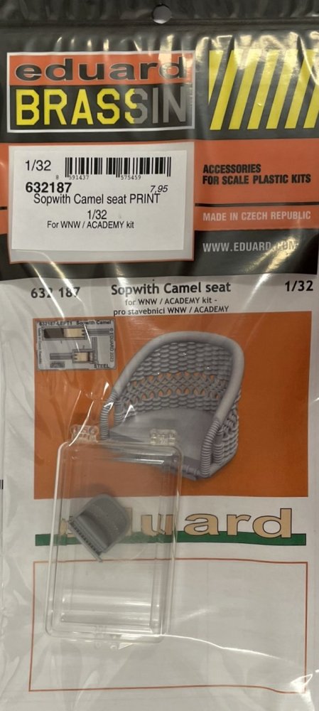 BRASSIN 1/32 Sopwith Camel seat PRINT (WNW/ACAD)