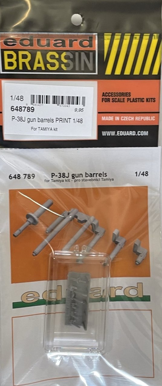 BRASSIN 1/48 P-38J gun barrels PRINT (TAM)