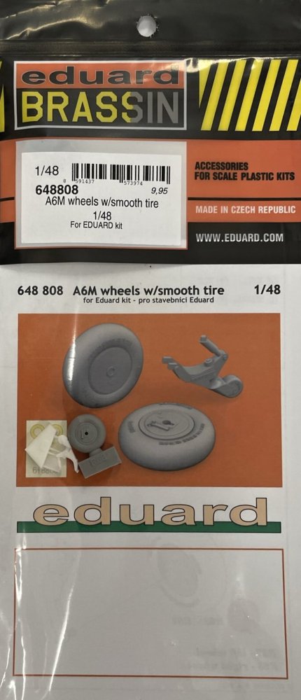 BRASSIN 1/48 A6M wheels w/smooth tire (EDU)