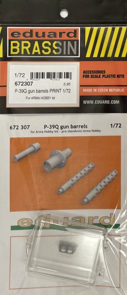 BRASSIN 1/72 P-39Q gun barrels PRINT (ARMA H.)