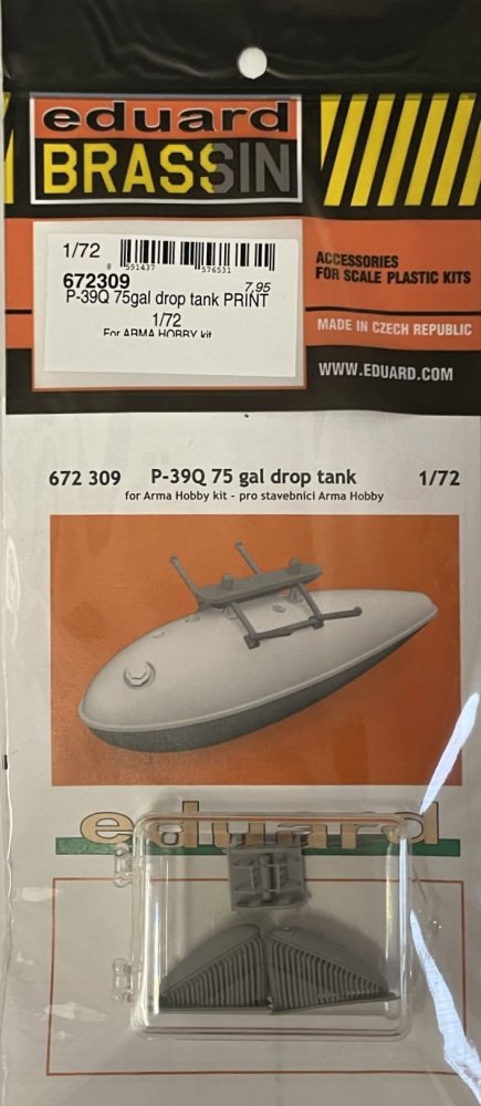 BRASSIN 1/72 P-39Q 75gal drop tank PRINT (ARMA H.)