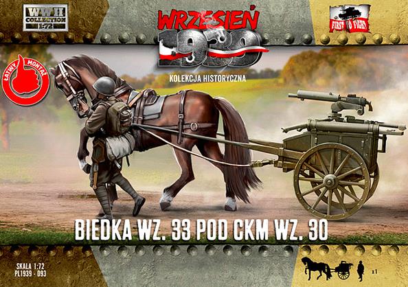 1/72 Biedka wz. 33 w/ Browning wz. 30 & one horse 