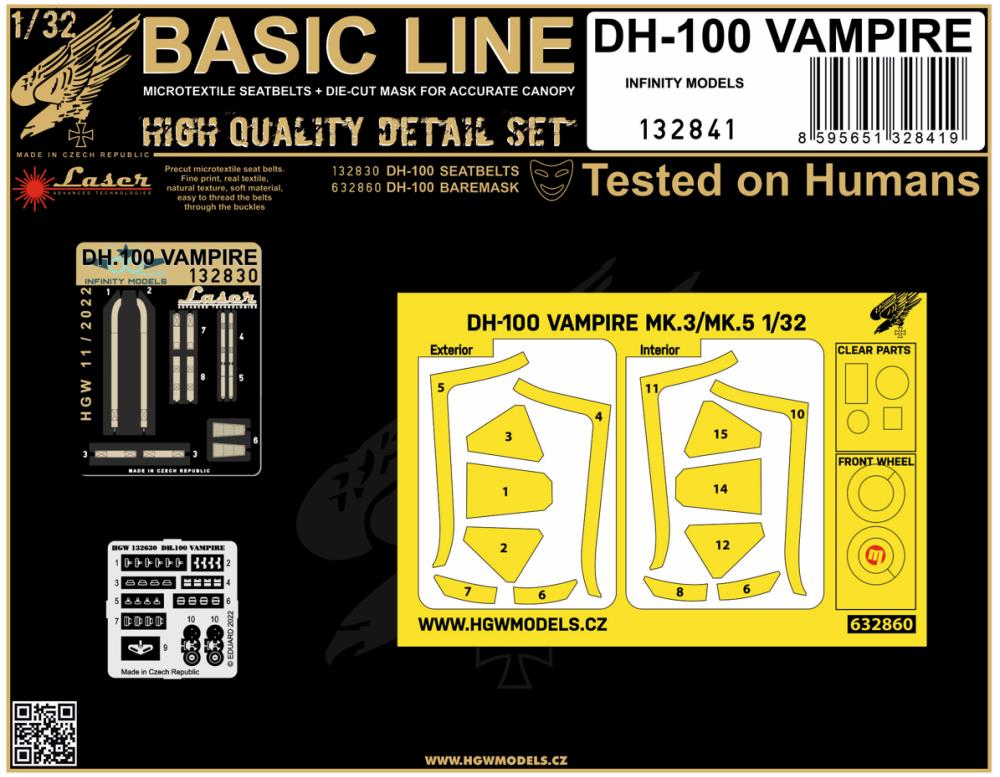 1/32 DH-100 Vampire (INFINITY M.) BASIC LINE