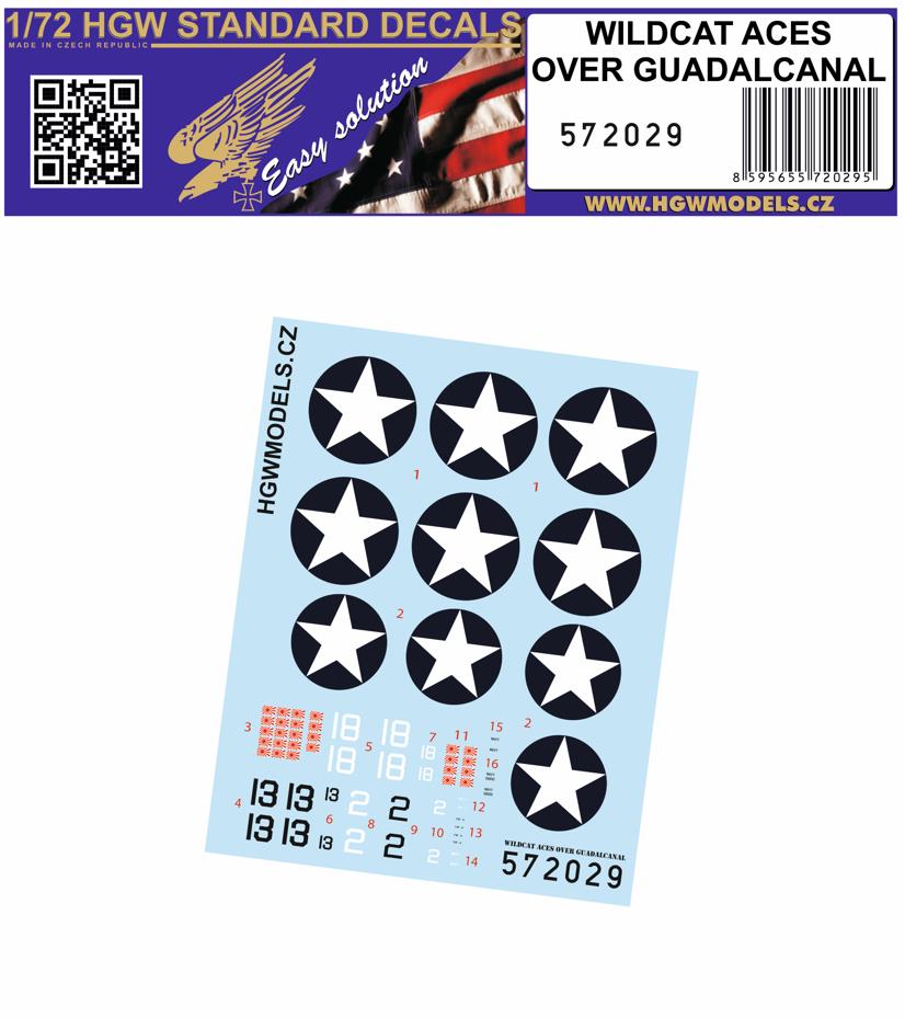 1/72 Decals Wildcat Aces over Guadalcanal