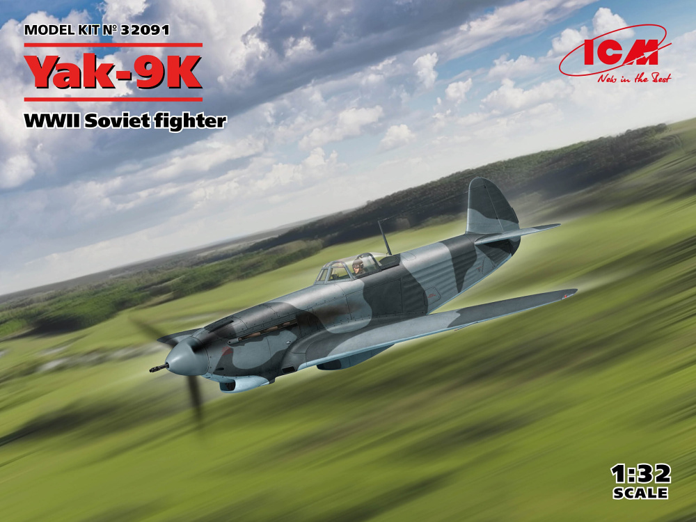1:32 Yakovlev Yak-9K Soviet WWII fighter (3x camo)