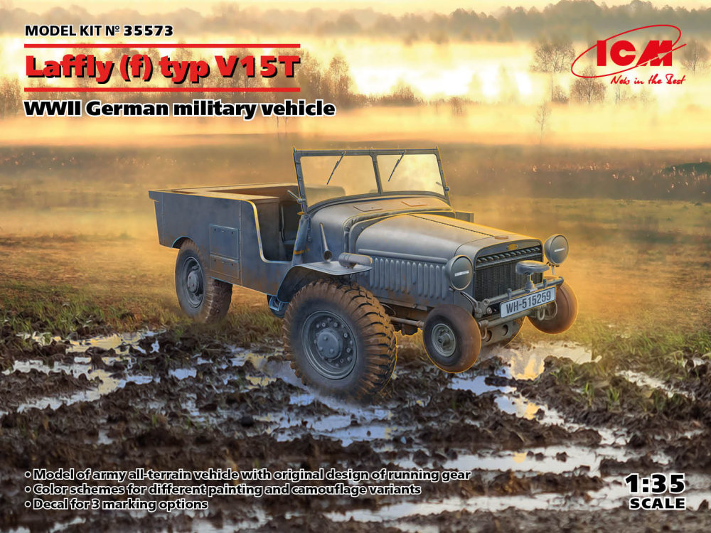 1:35 Laffly (f) typ V15T German WWII Military Vehicle - PŘEDOBJEDNÁVKA
