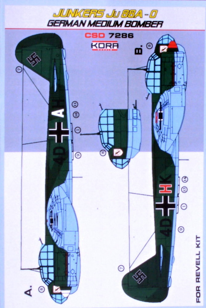 1/72 Junkers Ju 88A-0 Conversion set & decal (REV)