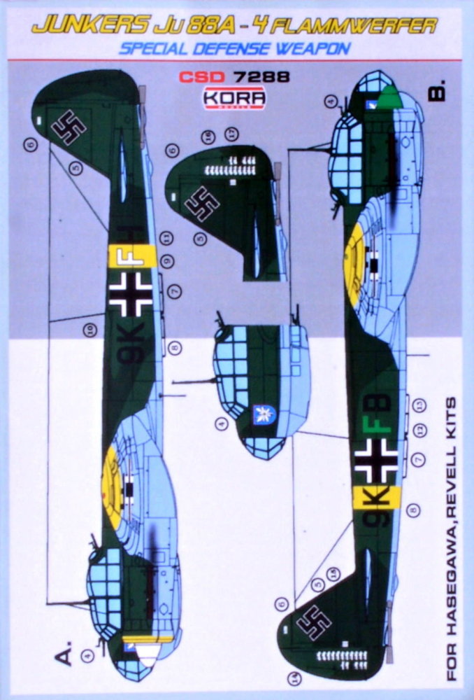 1/72 Ju 88A-4 Flammwerfer Conv.set & decal (REV)