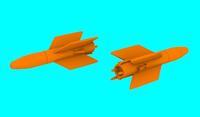 1/72 AS.11 missile - 2 pcs. (3D-Printed)