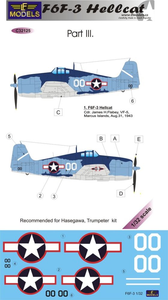 1/32 Decals F6F-3 Hellcat (HAS/TRUMP) Pt.III