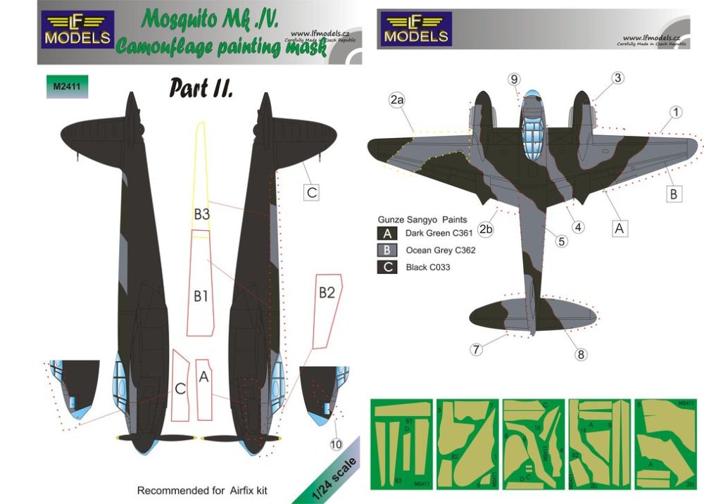 1/24 Mask Mosquito Mk.IV Camouflage Part 2 (AIRF)