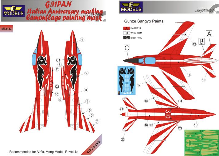 1/32 Mask G.91PAN Italian Anniversary Camouflage