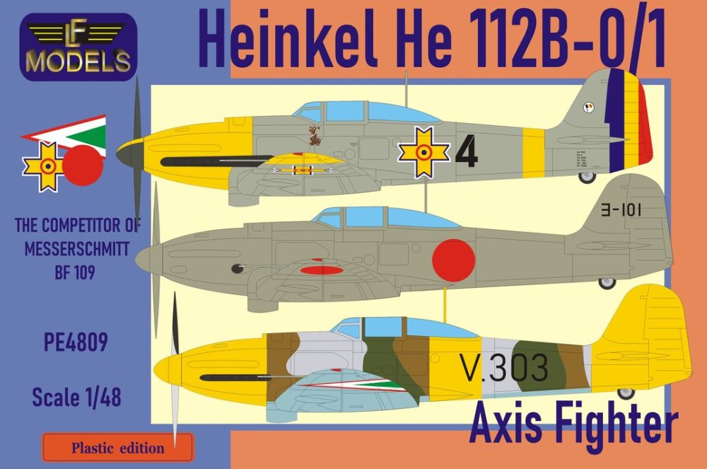 1/48 Heinkel He 112B-0/1 Axis Fighter (3x camo)