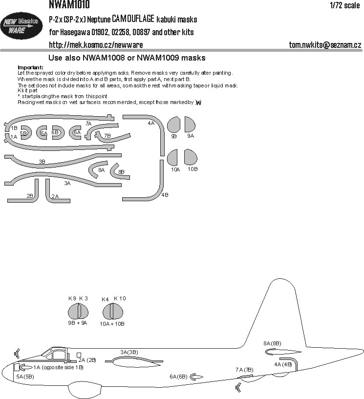 1/72 Mask P-2x (SP-2x) Neptune CAMOUFLAGE (HAS)