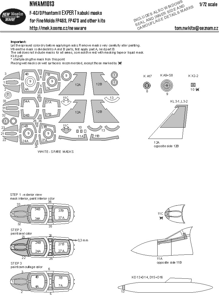 1/72 Mask F-4C/D Phantom II EXPERT (FINEM)